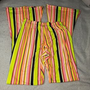 Arabella || Bright Striped Flared Pants